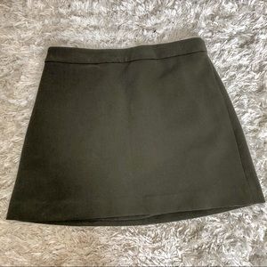 Express olive green mini skirt.
